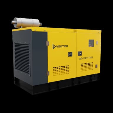 Дизельный генератор Vektor AD-120Y-T400 в шумозащитном кожухе — фото 8